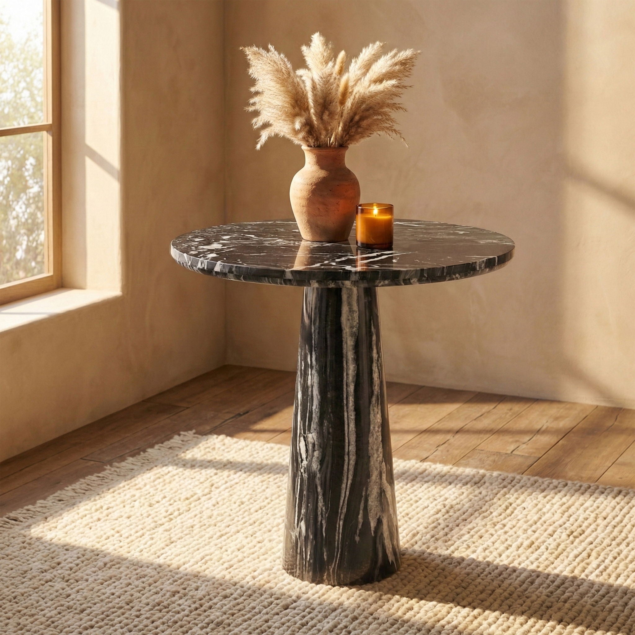 Fontelina - 30" Genuine Marble Bistro Dining Table - Urban Living Furniture (Los Angeles, CA)