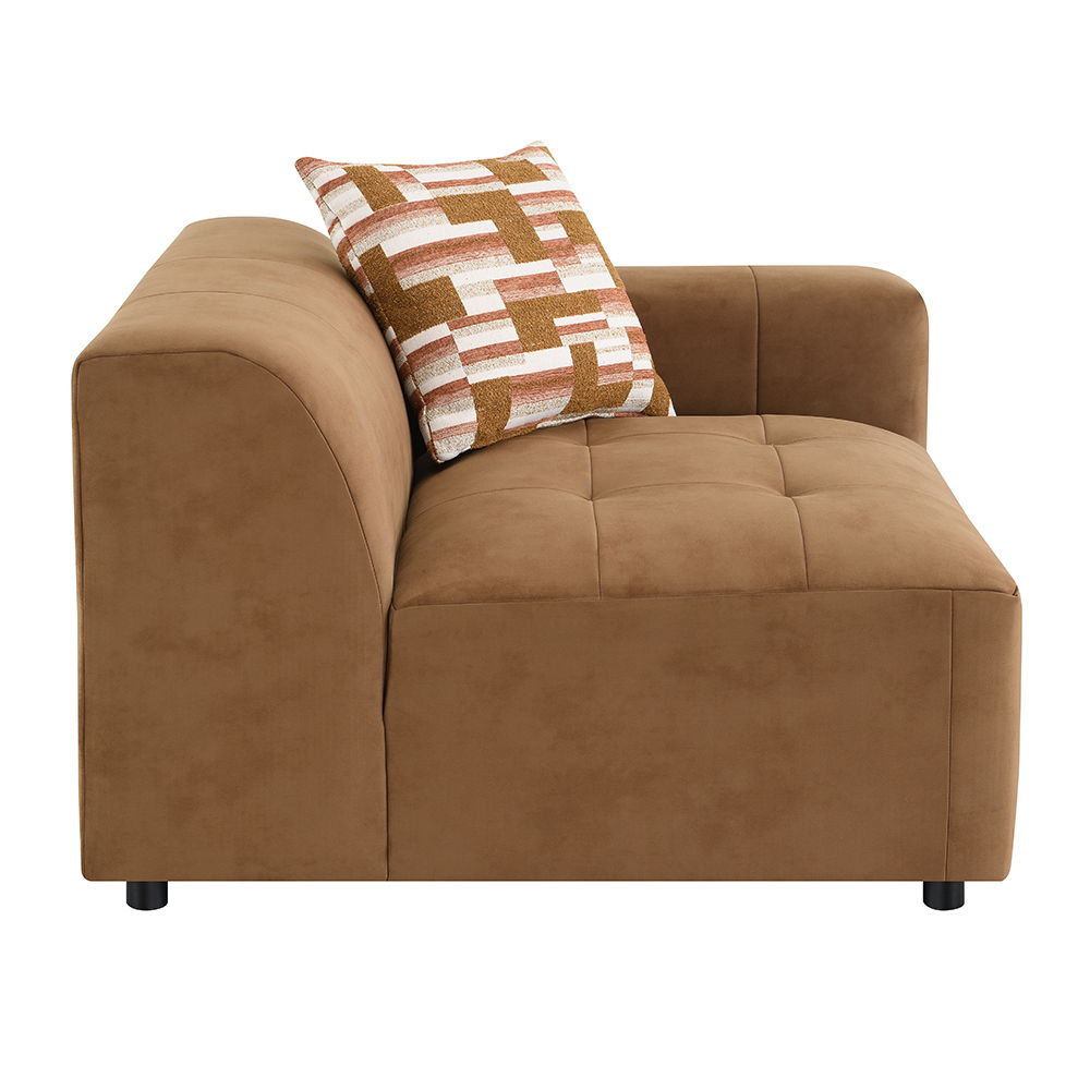 Zoey - Modular - LF Arm Chair With Pillow - Chocolate Suede - Urban Living Furniture (Los Angeles, CA)