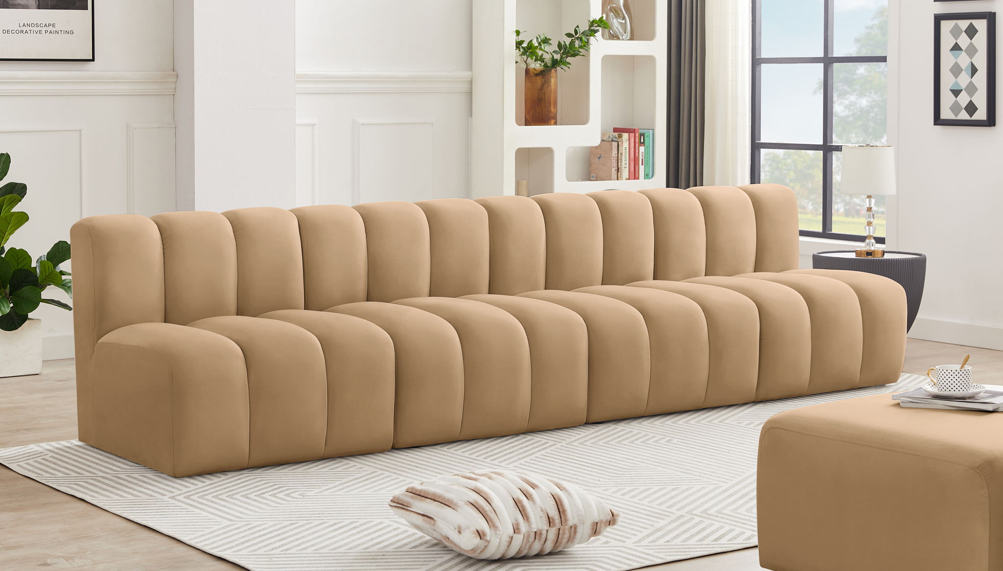 Arc - Velvet 4 Seats Modular Sofa - Urban Living Furniture (Los Angeles, CA)