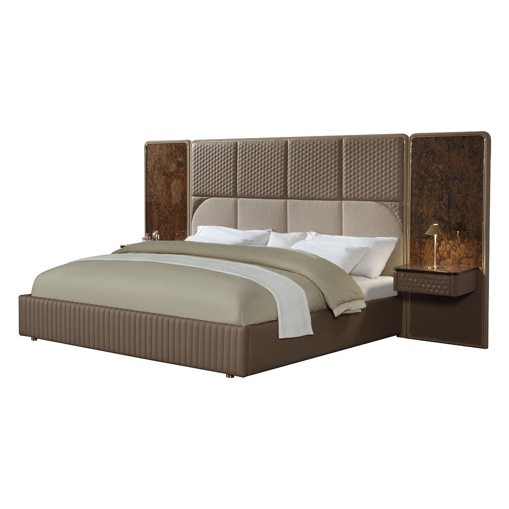 Marcelino - Eastern King Bed - Brown & Beige - Urban Living Furniture (Los Angeles, CA)