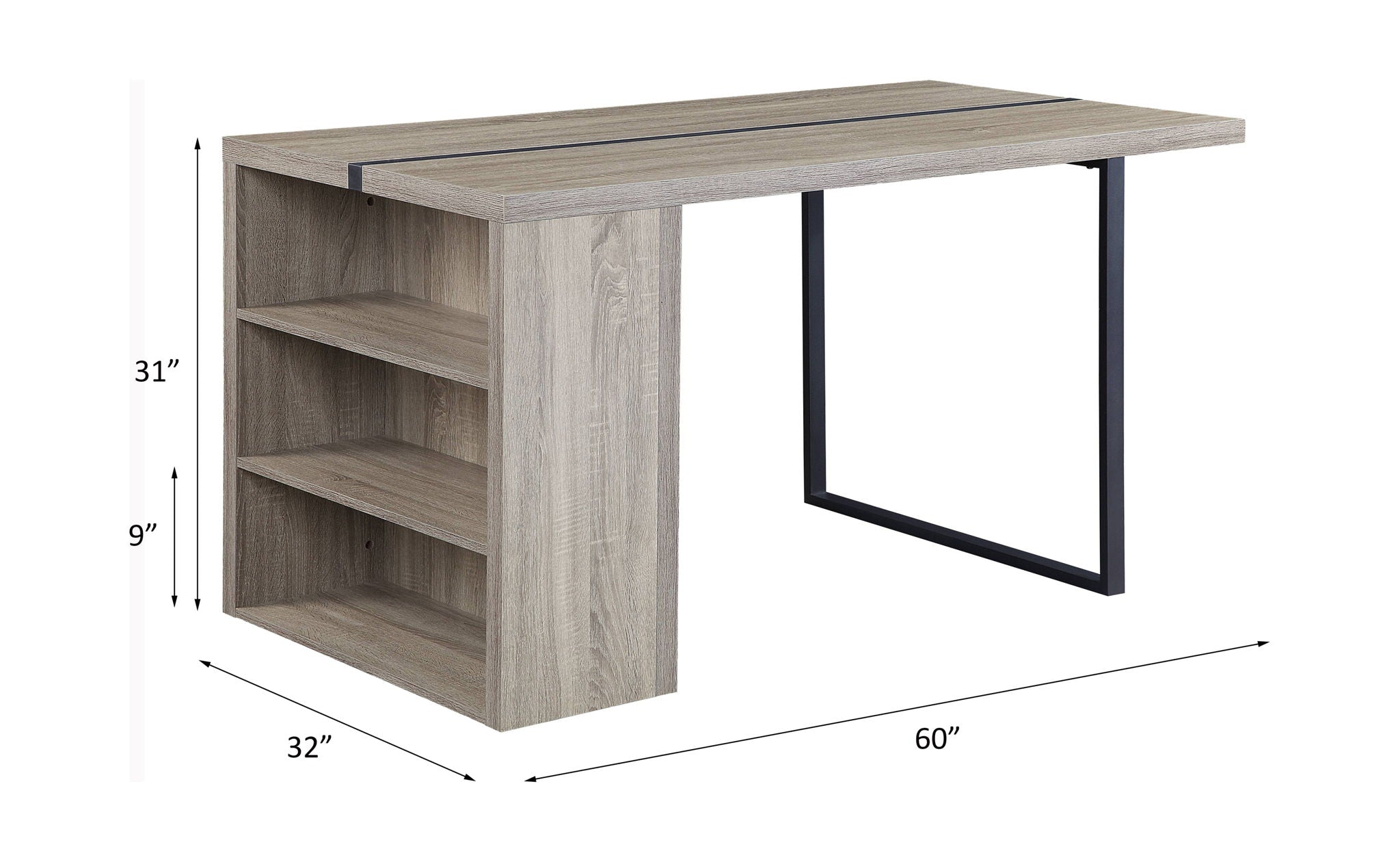 Patwin - Dining Table - Gray Oak & Black - Urban Living Furniture (Los Angeles, CA)
