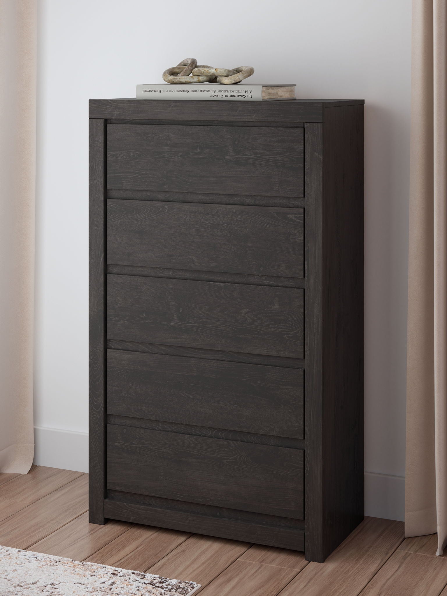 Fraluna - Charcoal - Five Drawer Chest - Urban Living Furniture (Los Angeles, CA)
