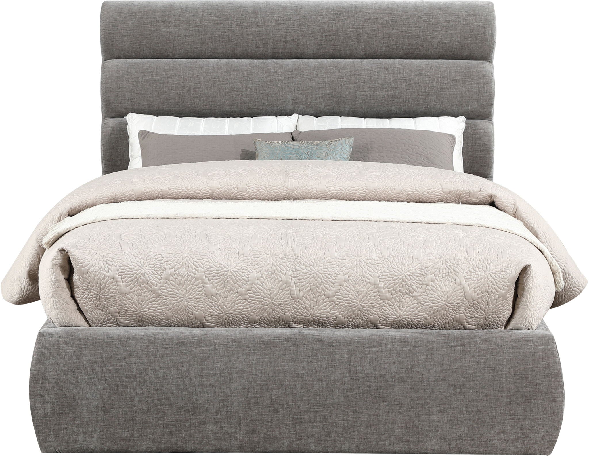 Adam - Chenille Fabric Bed With 52" Headboard