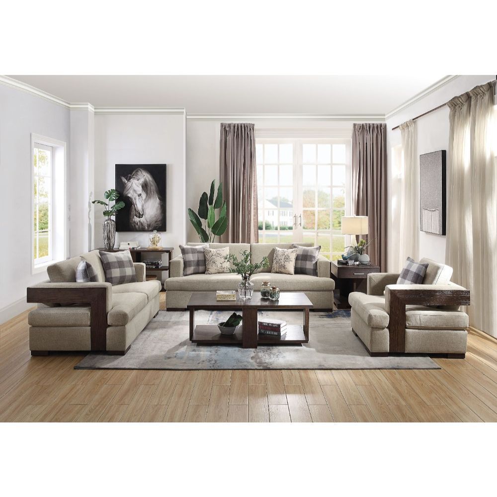 Niamey - Sofa With 4 Pillows - Fabric & Walnut - Urban Living Furniture (Los Angeles, CA)