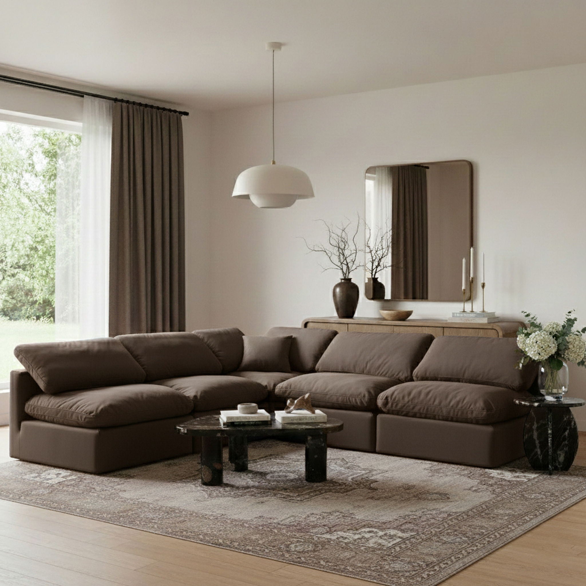Indulge - Velvet 5 Piece Modular Corner Armless Sectional - Urban Living Furniture (Los Angeles, CA)