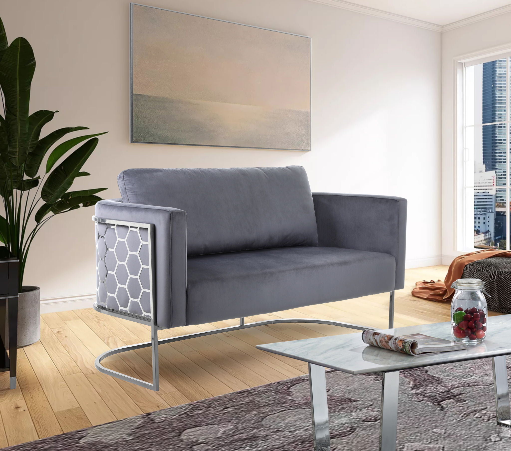 Casa - Loveseat with Chrome Legs - Urban Living Furniture (Los Angeles, CA)