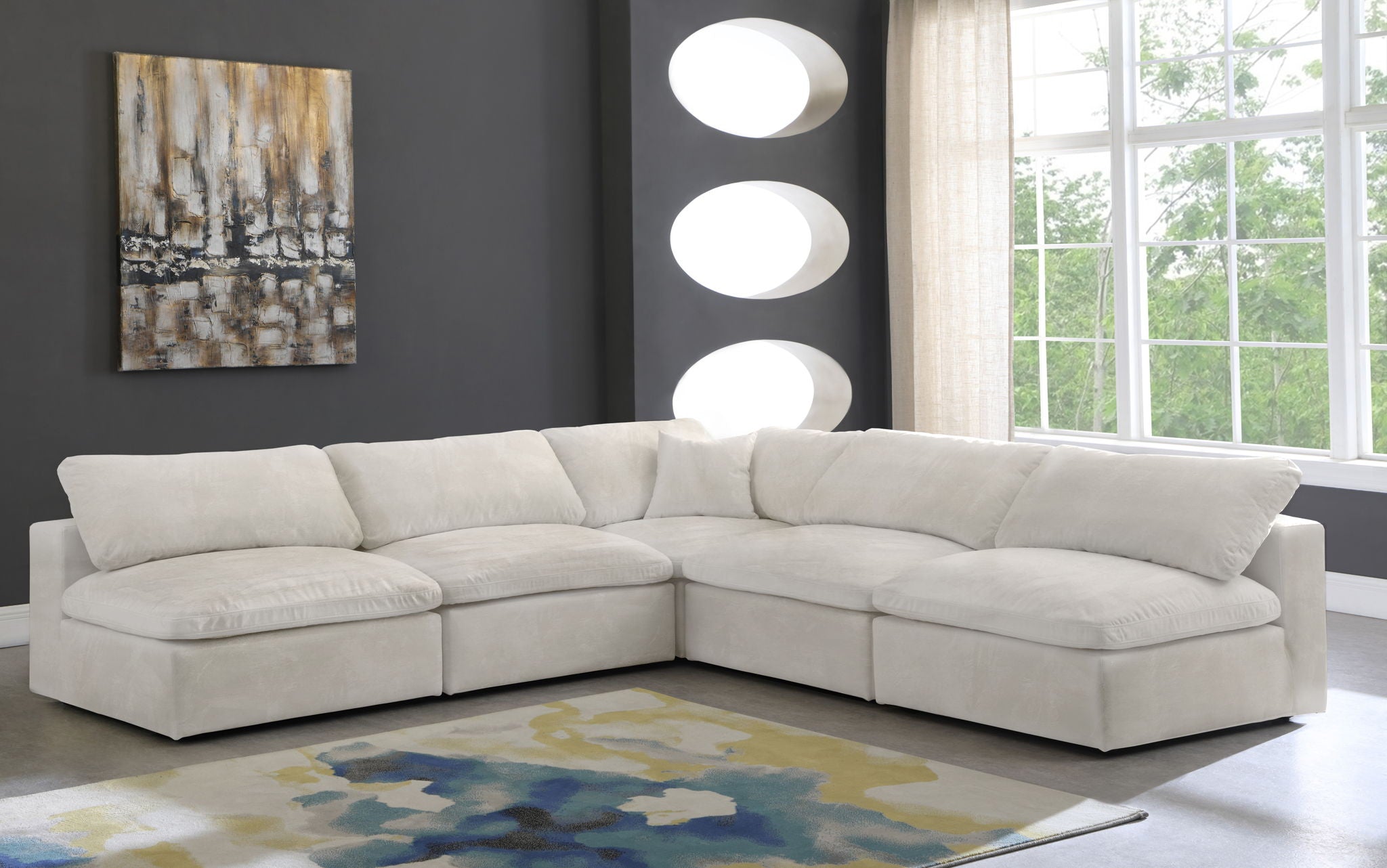Cozy - 5 Piece Modular Corner Armless Sectional - Urban Living Furniture (Los Angeles, CA)