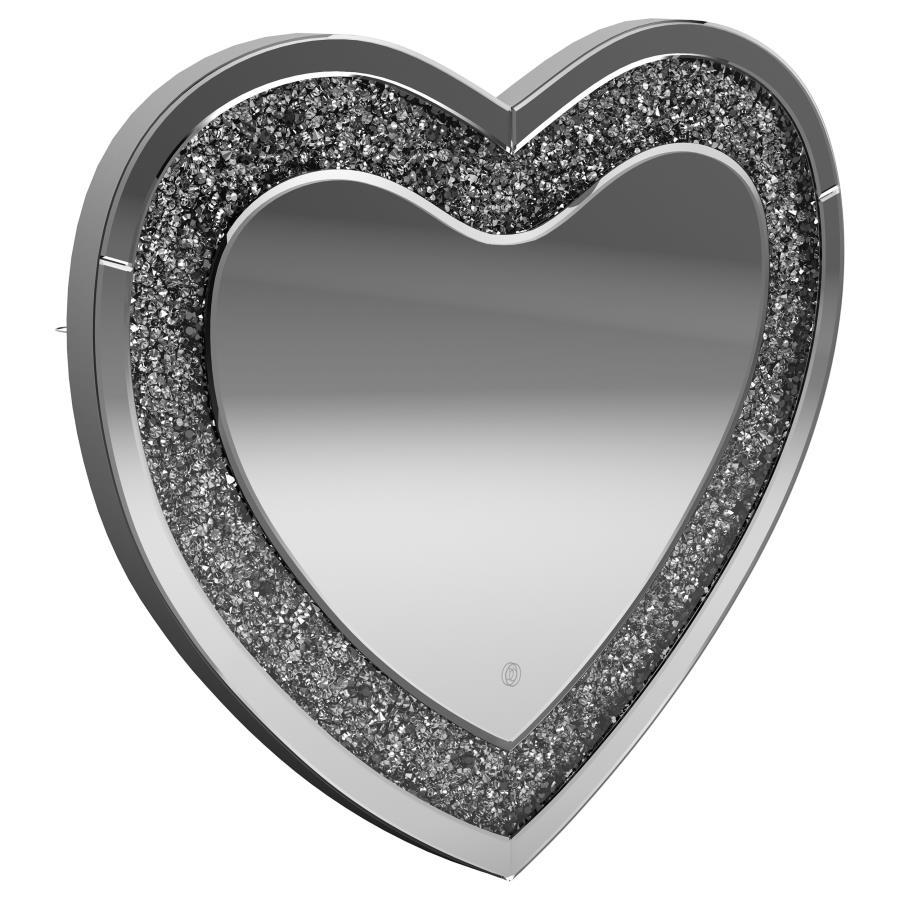 Aiko - Heart Shaped LED Light Wall Mirror - Silver - Urban Living Furniture (Los Angeles, CA)