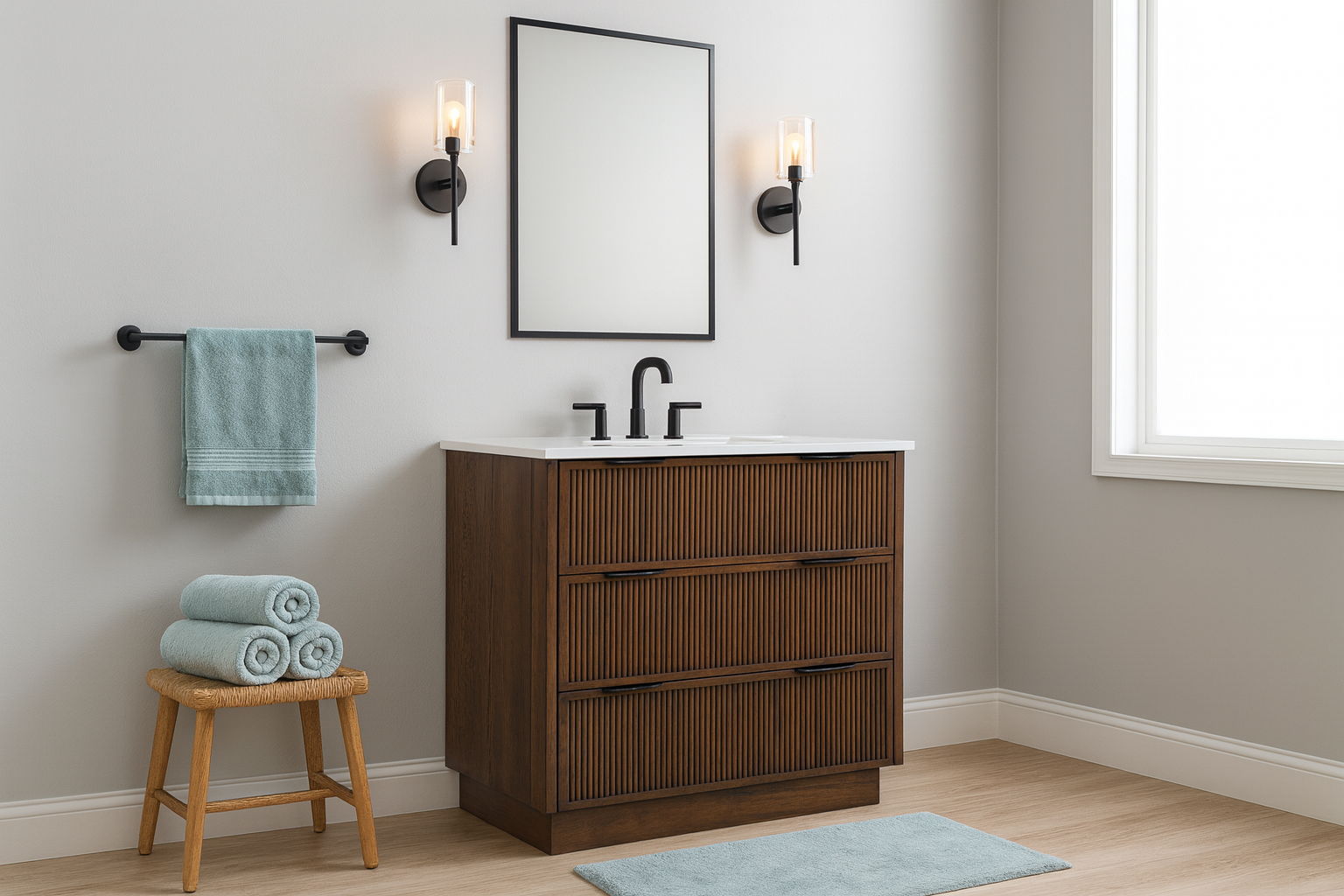 Willard - Engineered Stone And Solid Wood Bathroom Vanity - Urban Living Furniture (Los Angeles, CA)
