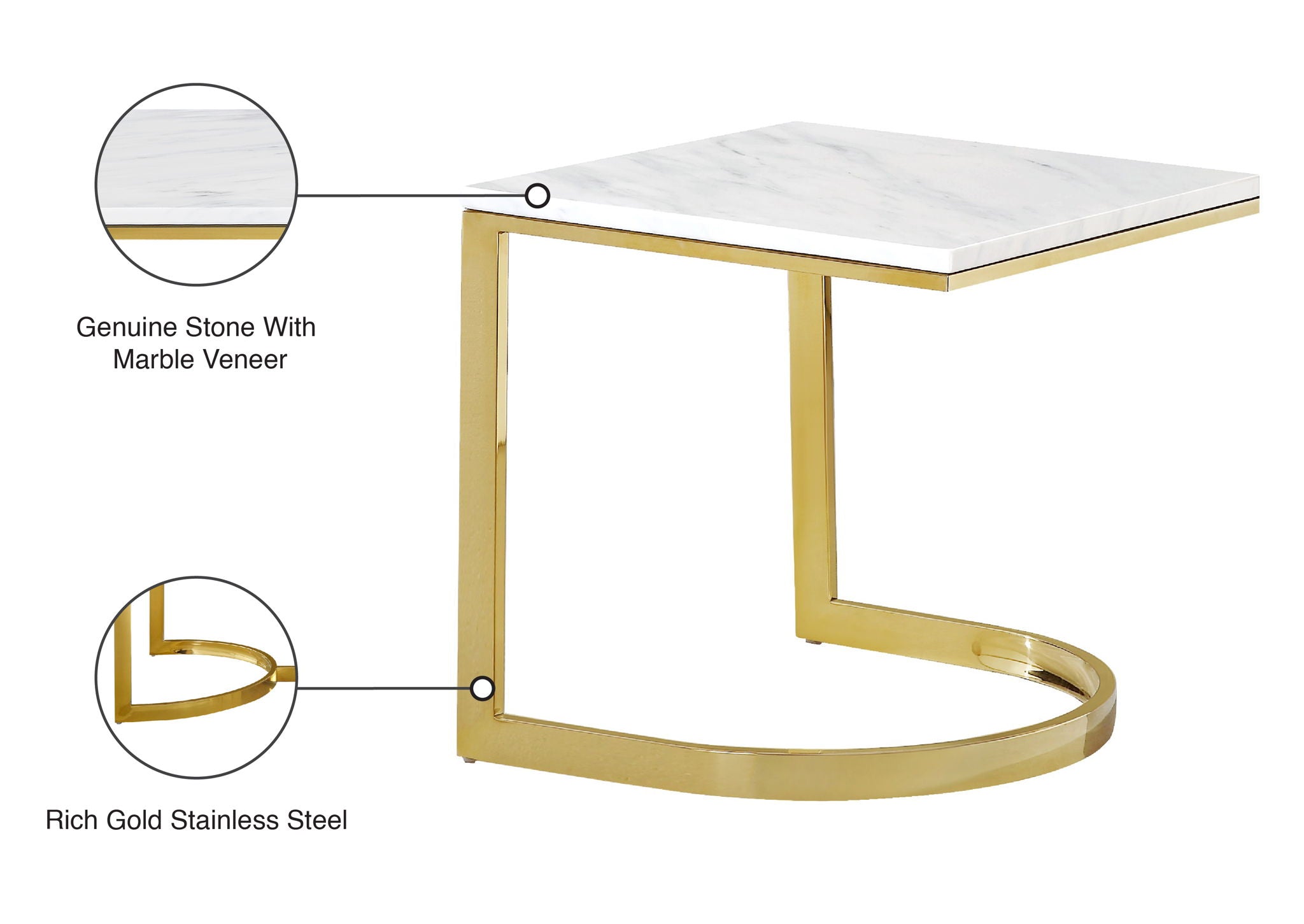 London - End Table - Gold - Urban Living Furniture (Los Angeles, CA)