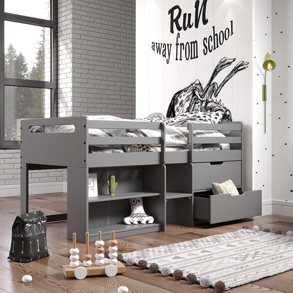 Fabiana - Twin Loft Bed With Storage - Gray - Urban Living Furniture (Los Angeles, CA)