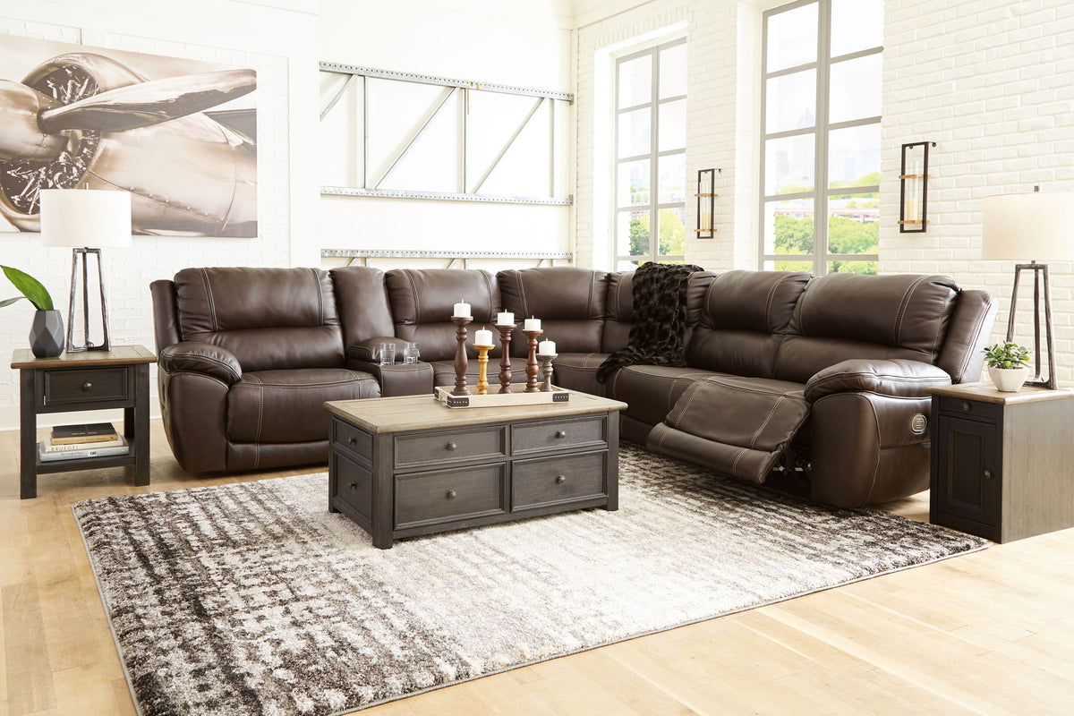 Dunleith - Power Sectional 6 Pc - Chocolate