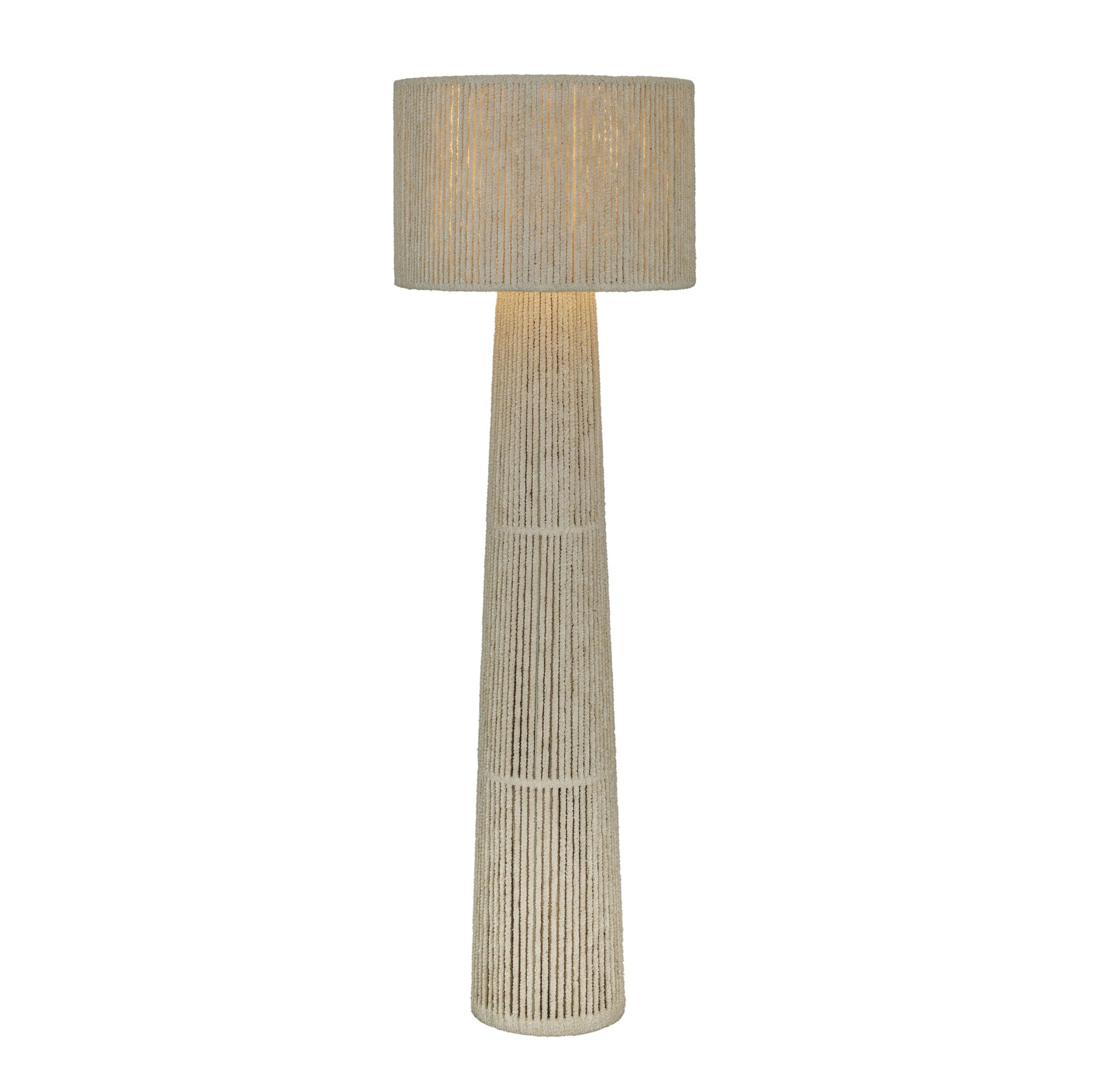 Tapered - Chenille Fiber Floor Lamp - Natural - Urban Living Furniture (Los Angeles, CA)