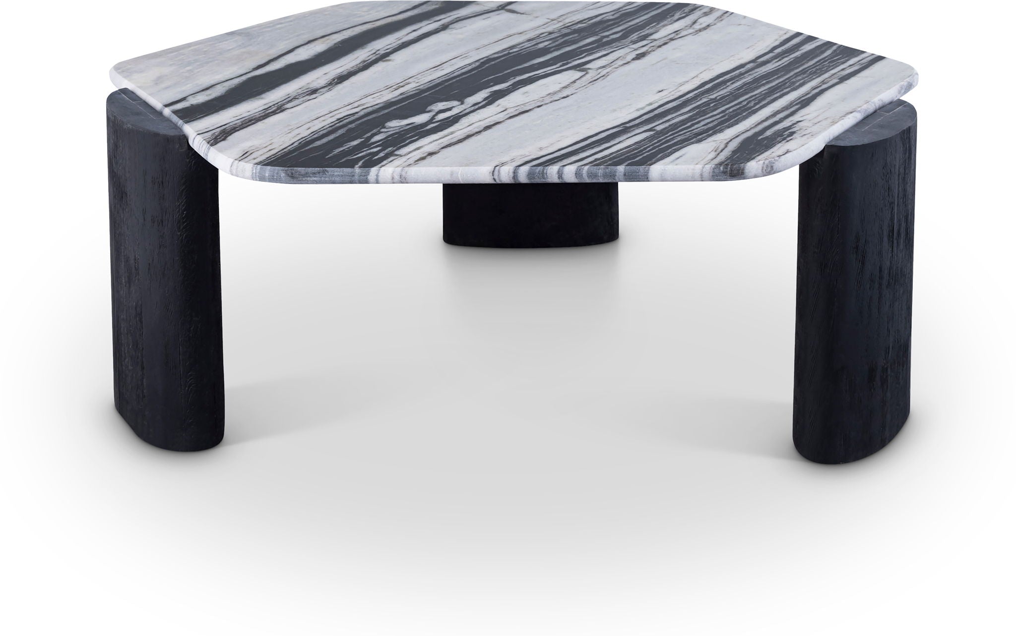 Pozzuoli - Marble Top And Mango Wood Base Coffee Table - Panda - Urban Living Furniture (Los Angeles, CA)
