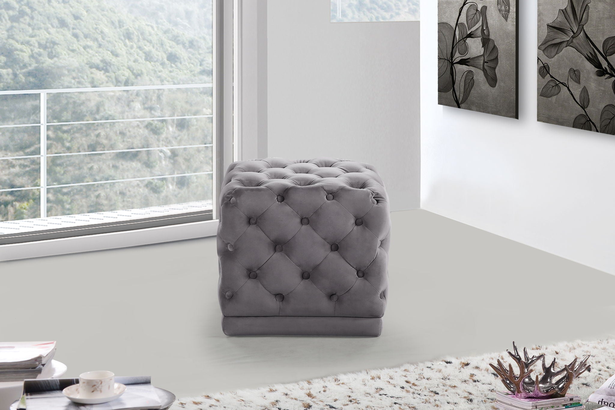 Stella - Stool Ottoman - Urban Living Furniture (Los Angeles, CA)