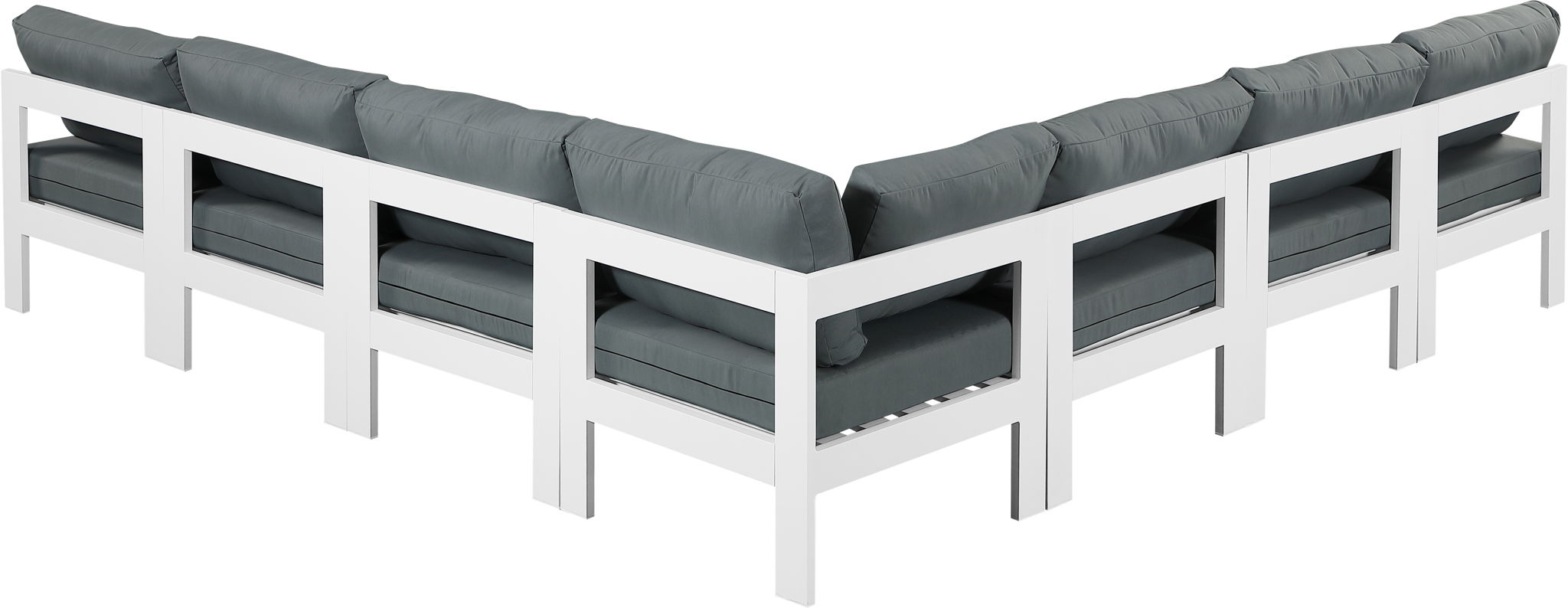 Nizuc - Outdoor Patio 7 Piece Modular Sectional With White Frame - Urban Living Furniture (Los Angeles, CA)