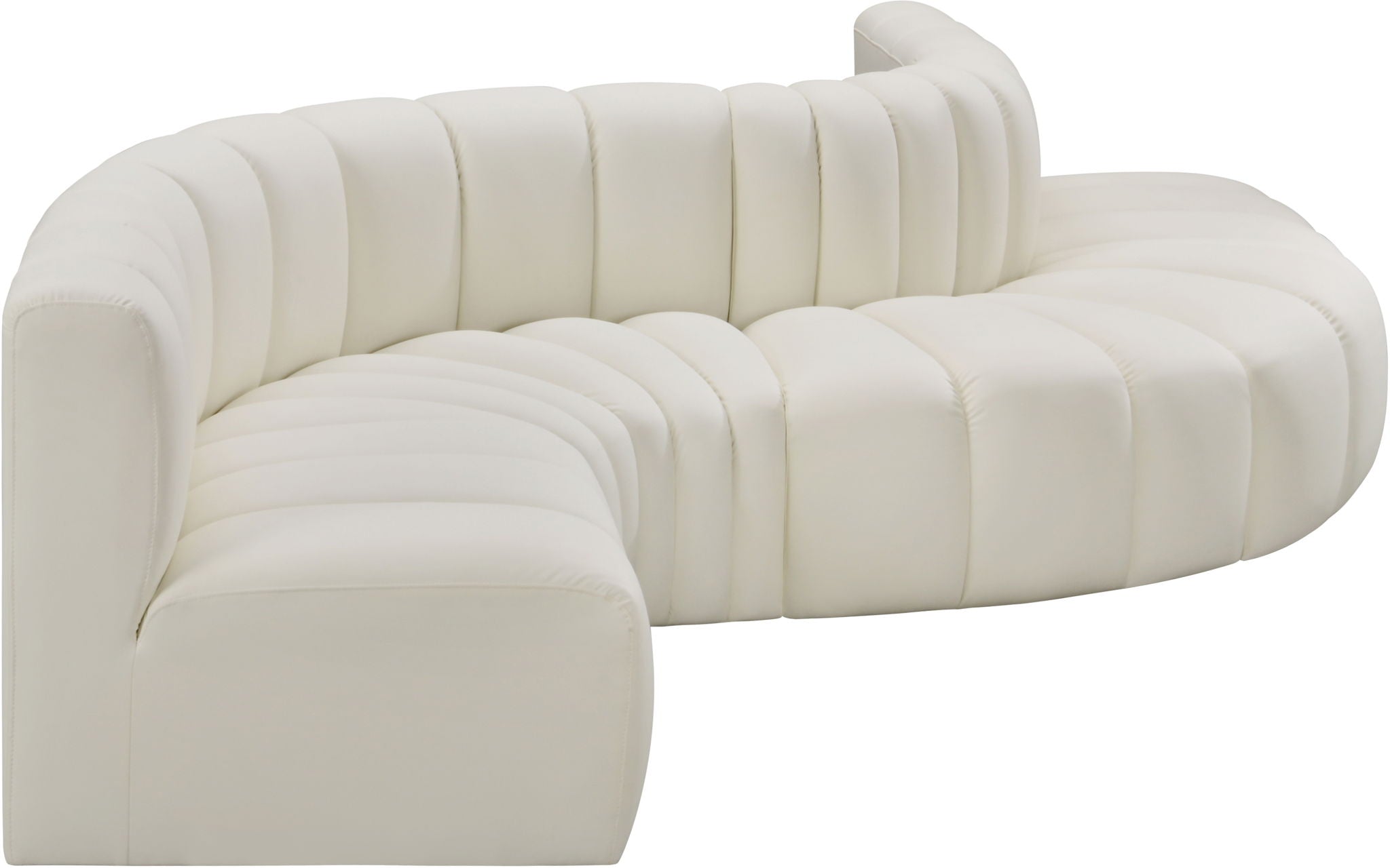 Arc - Faux Leather 6 Piece Curved Modular Sofa - Urban Living Furniture (Los Angeles, CA)