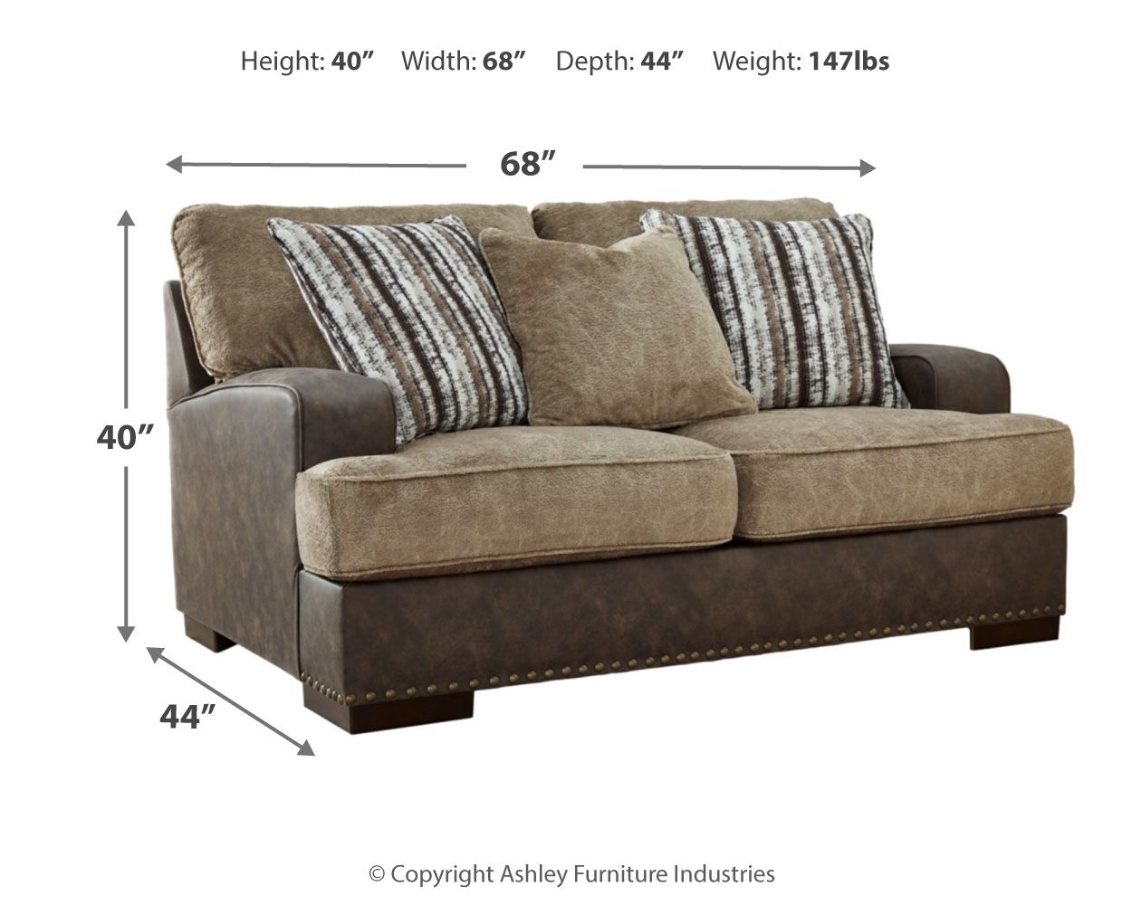 Alesbury - Chocolate - Loveseat - Urban Living Furniture (Los Angeles, CA)