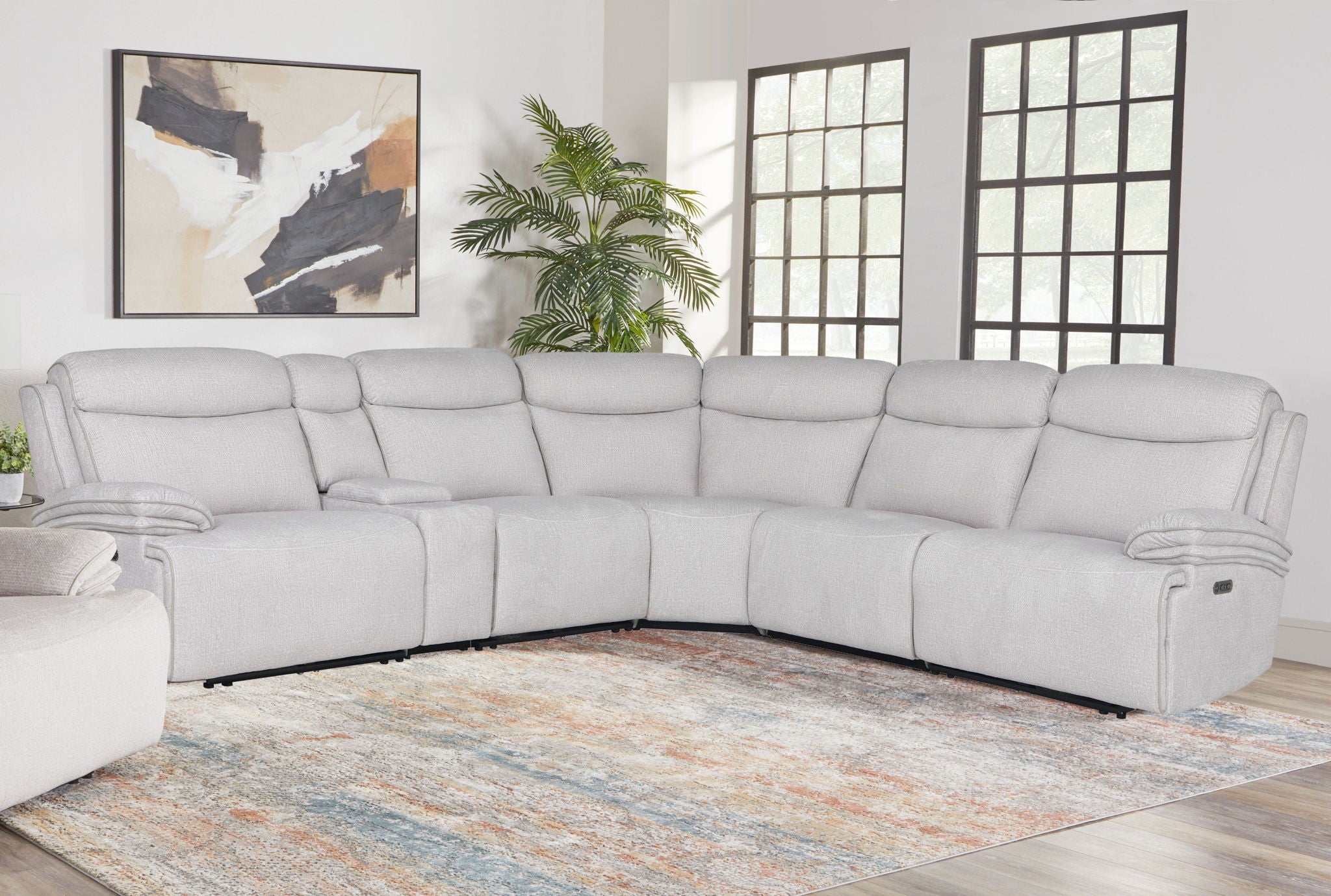 Alpine - Tilt Console With 3-Way Wireless Charger - Snow - Urban Living Furniture (Los Angeles, CA)