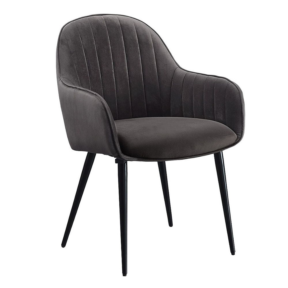 Caspian - Side Chair (Set of 2) - Dark Gray Fabric & Black - Urban Living Furniture (Los Angeles, CA)