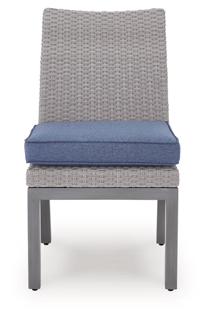 Half Moon Beach - Side Chair With Cushion (Set of 2) - Blue / Gray