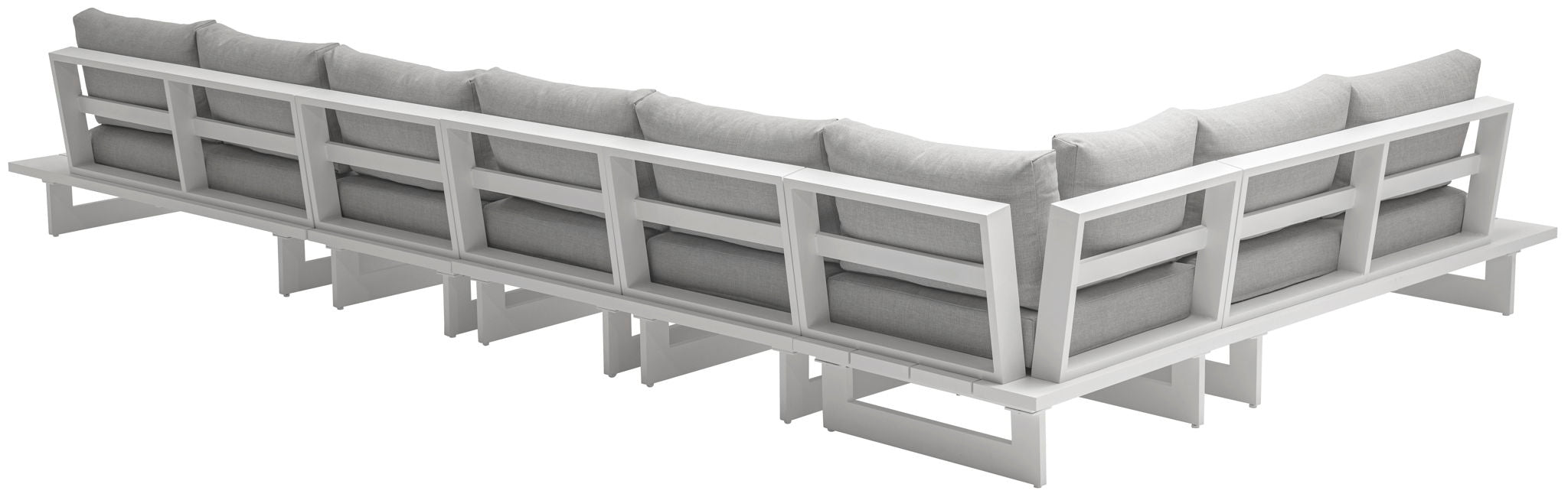 Maldives - 6 Piece Water Resistant Outdoor Patio Modular Sectional With White Base - Urban Living Furniture (Los Angeles, CA)