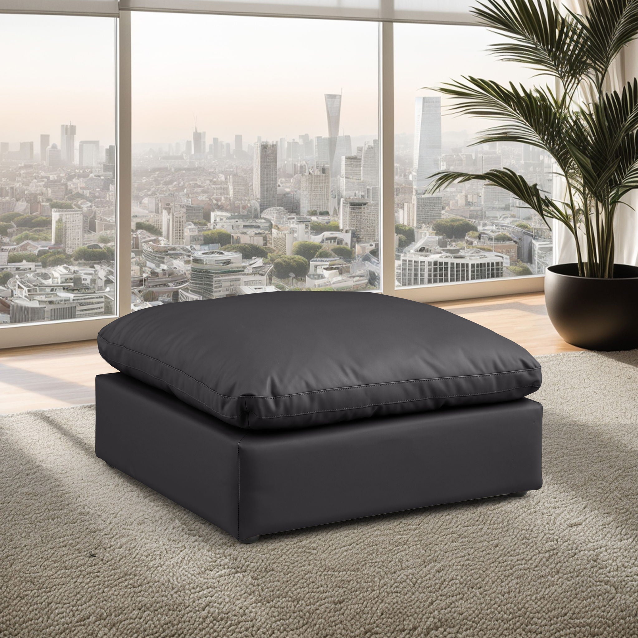 Comfy - Faux Leather Ottoman - Urban Living Furniture (Los Angeles, CA)
