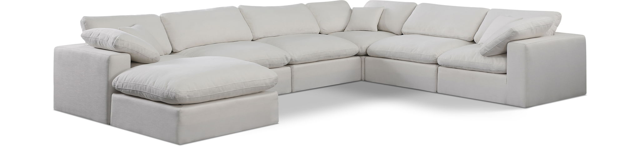 Comfy - 7 Piece Linen Modular Sectional With Chaise - Urban Living Furniture (Los Angeles, CA)
