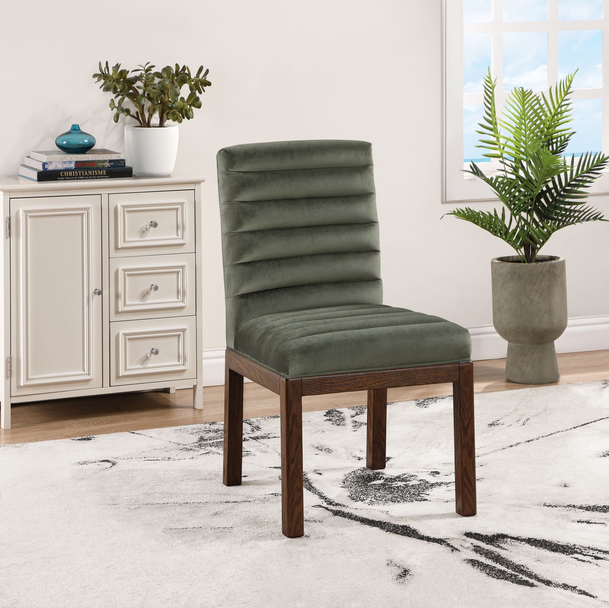 Evelyn - Dining Chair With Brown Legs - Urban Living Furniture (Los Angeles, CA)