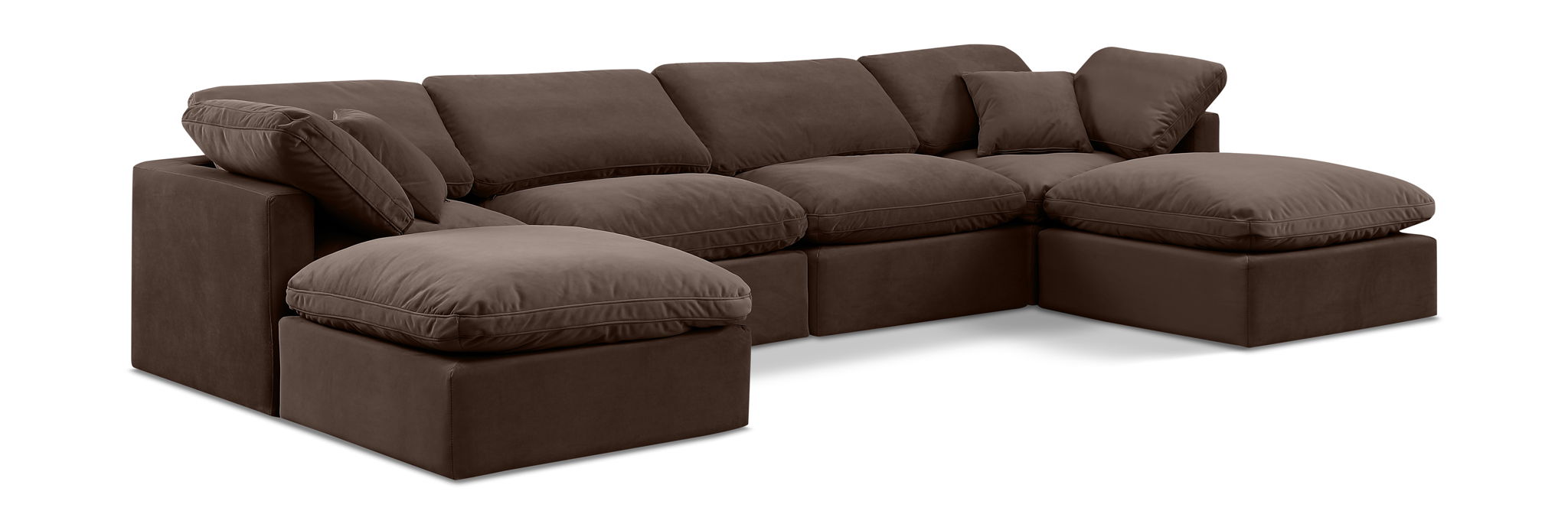 Indulge - Velvet 6 Piece Modular Double Chaise Sectional - Urban Living Furniture (Los Angeles, CA)