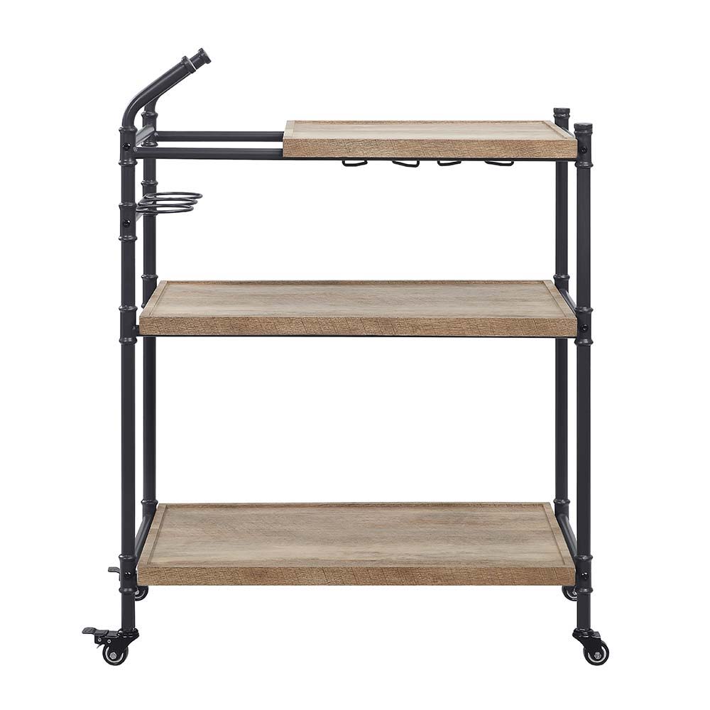 Brantley - Serving Cart - Oak & Sandy Black - Urban Living Furniture (Los Angeles, CA)