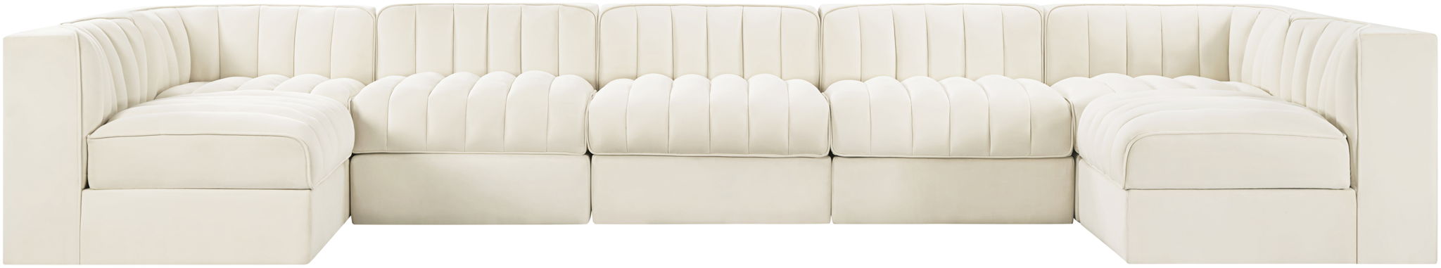 Rummi - Velvet Performance Fabric Upholstered 7 Piece Modular Sectional (With 2 Corner Chairs) - Urban Living Furniture (Los Angeles, CA)