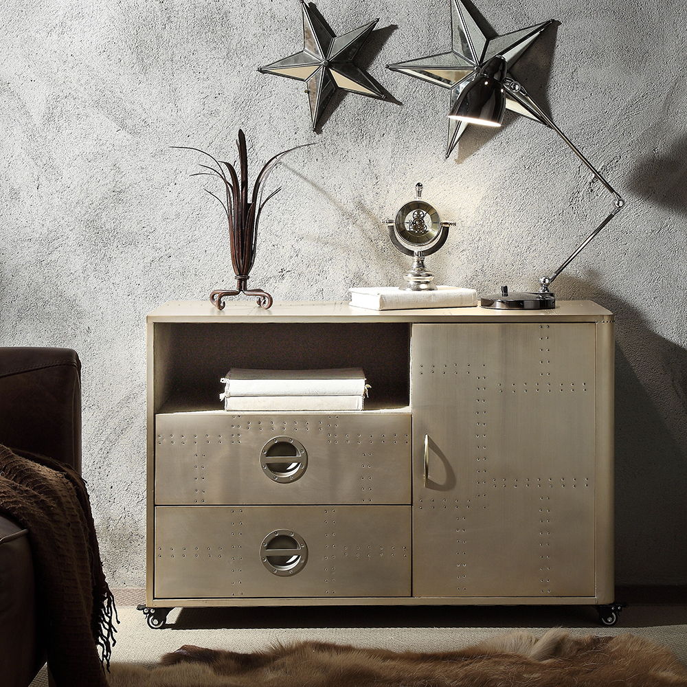 Jennavieve - Cabinet - Gold Aluminum - Urban Living Furniture (Los Angeles, CA)