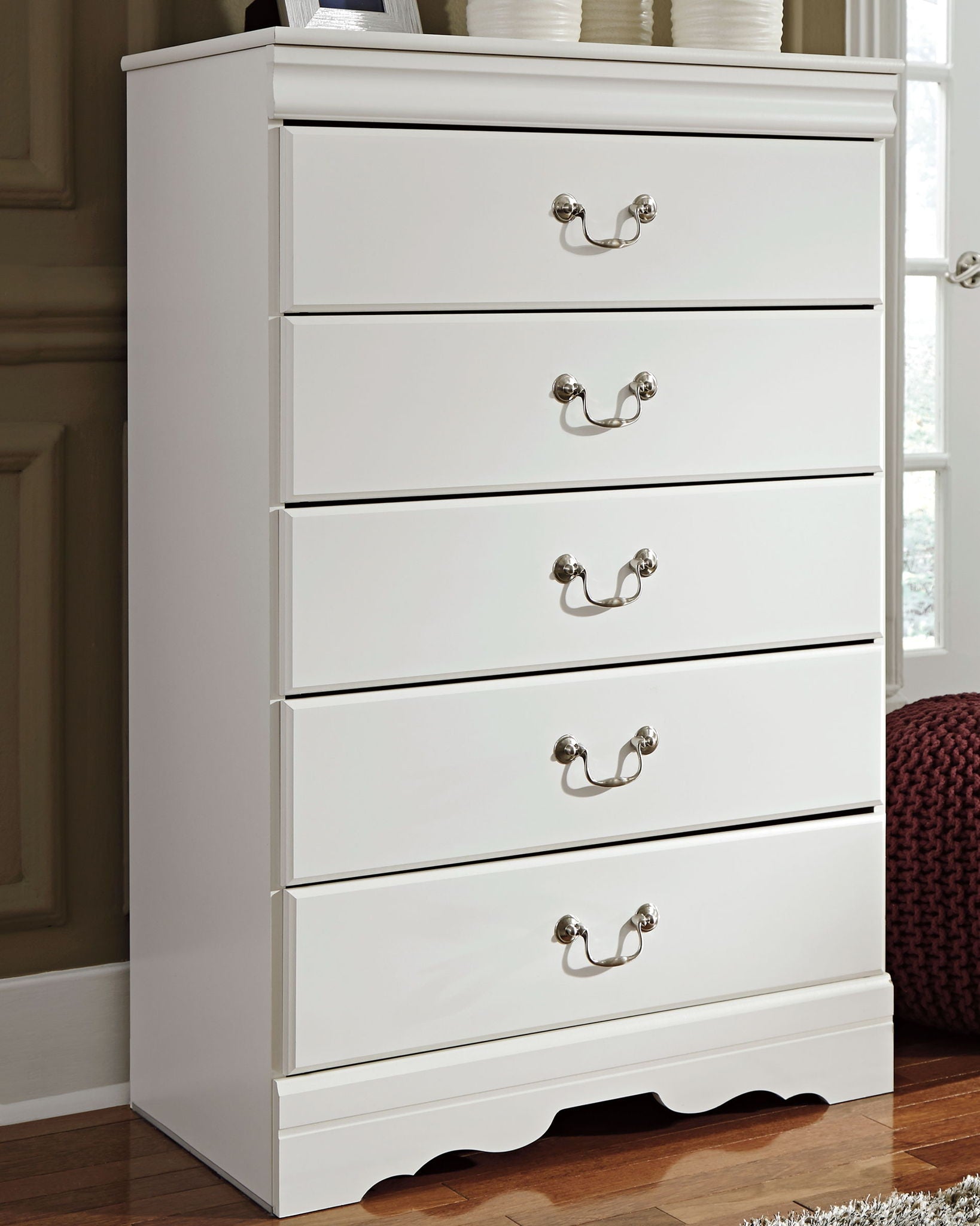 Anarasia - White - Five Drawer Chest - Urban Living Furniture (Los Angeles, CA)