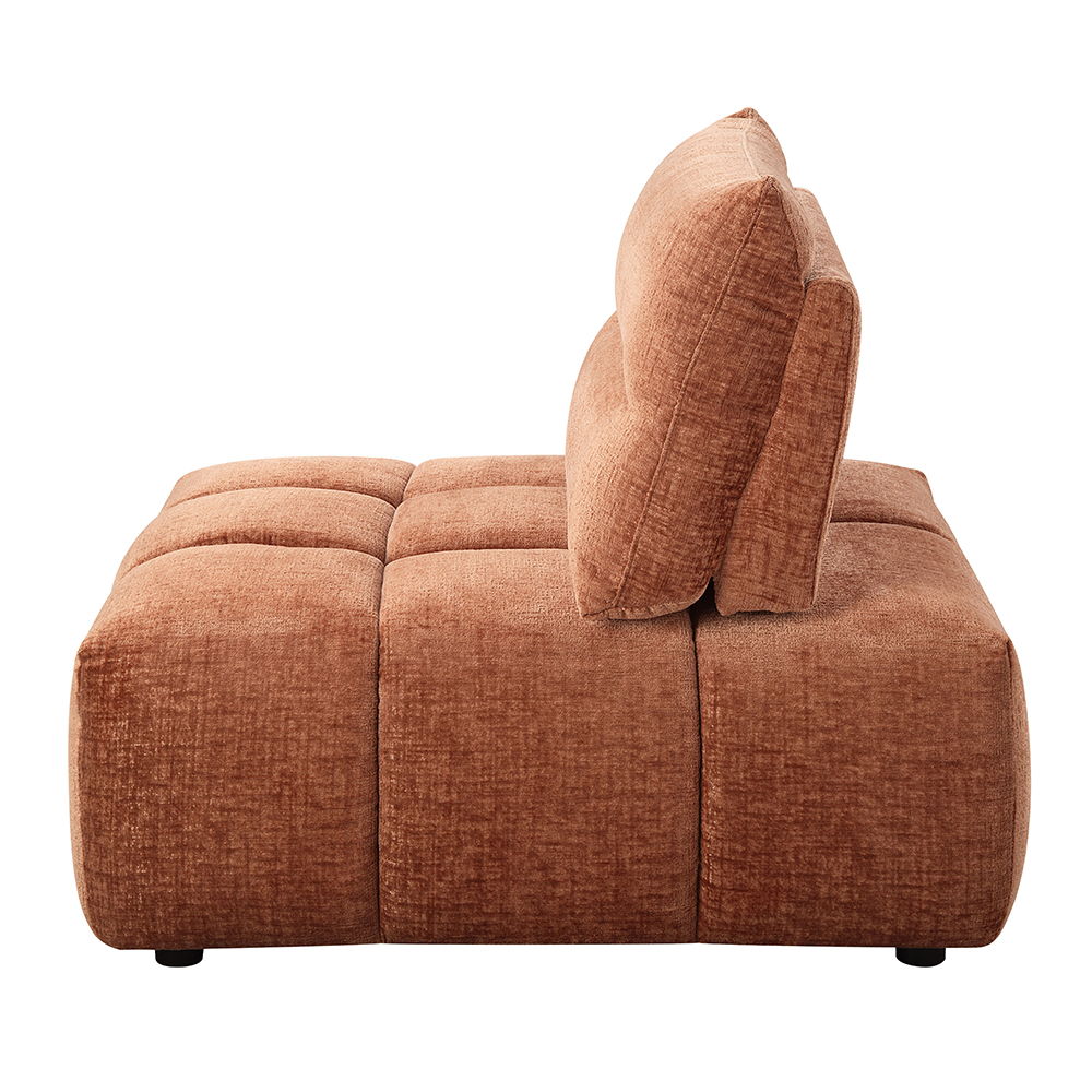 Loanna - Modular - Armless Chair - Coral Red Chenille - Urban Living Furniture (Los Angeles, CA)