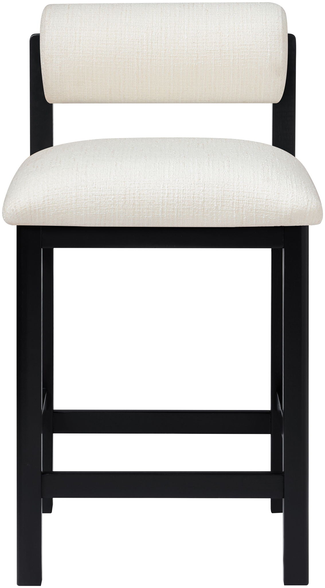 Roundhill - Fabric Counter Stool - Black Frame