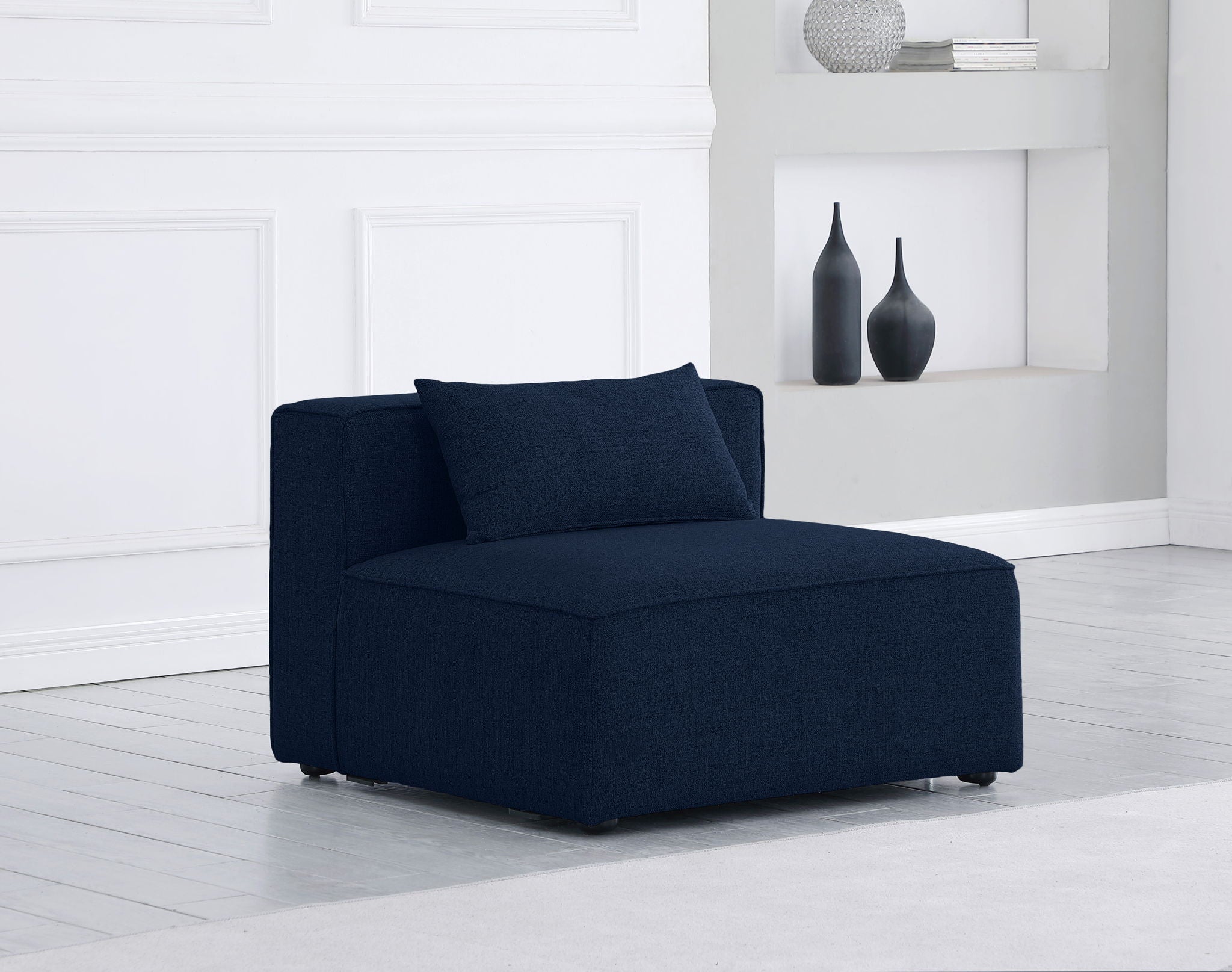 Cube - Linen Armless Chair - Urban Living Furniture (Los Angeles, CA)