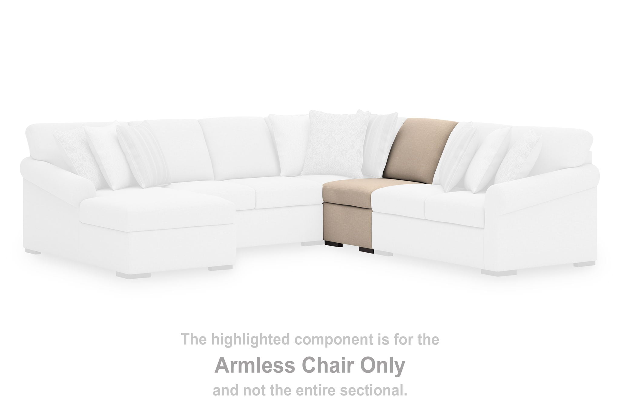 LadyMae - Armless Chair - Twill - Urban Living Furniture (Los Angeles, CA)