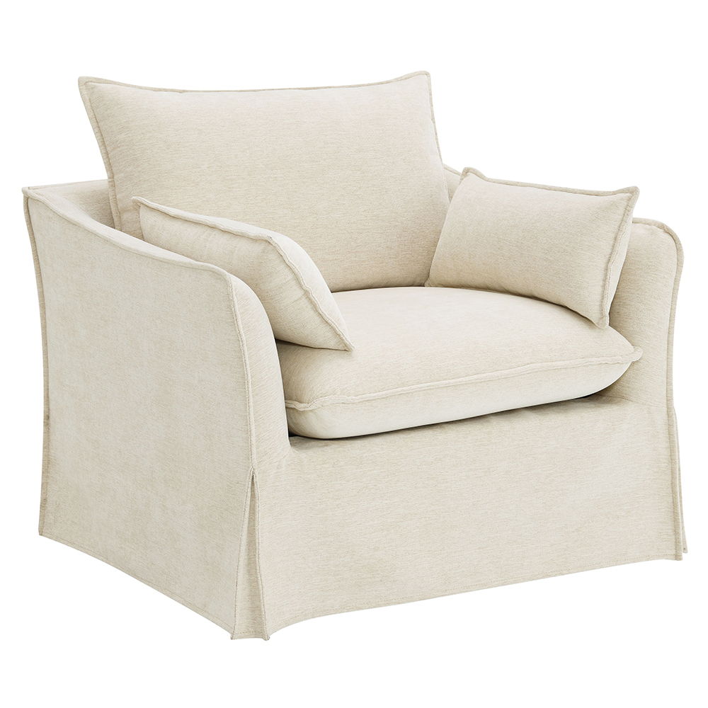 Shane - Chair With 2 Pillows - Beige Linen - Urban Living Furniture (Los Angeles, CA)