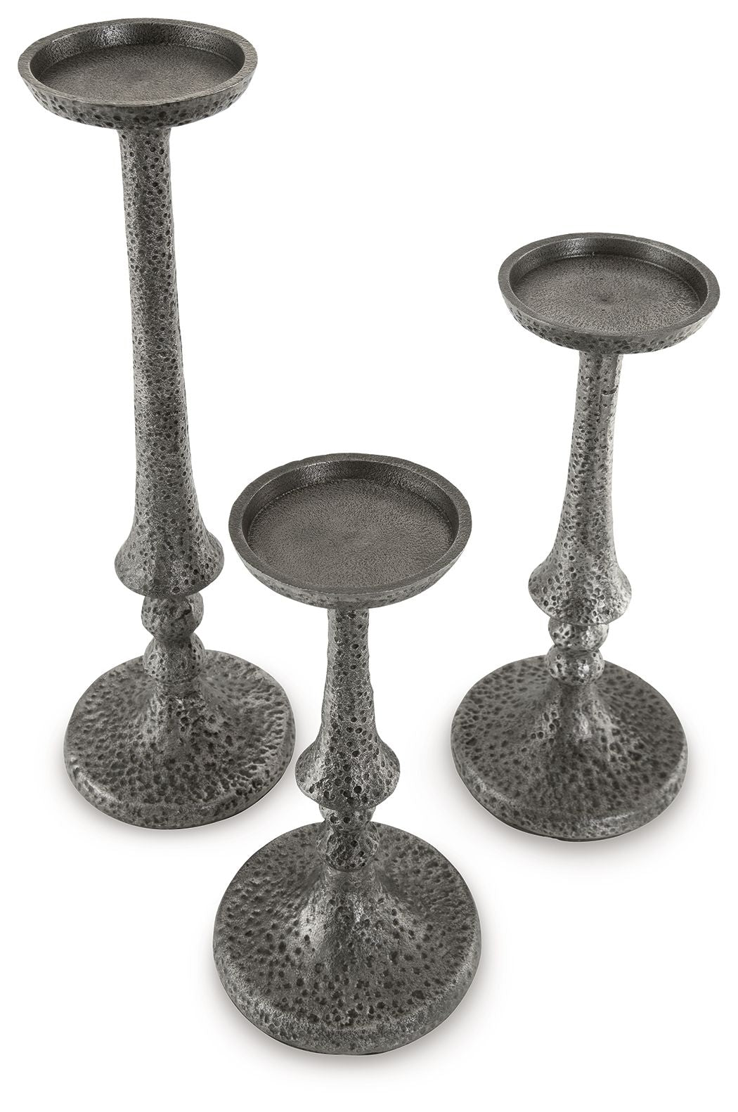 Eravell - Pewter Finish - Candle Holder Set (Set of 3) - Urban Living Furniture (Los Angeles, CA)