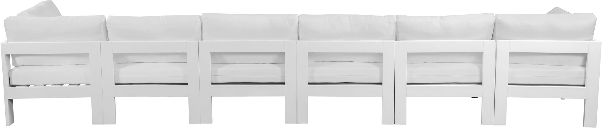 Nizuc - Outdoor Patio 6 Seat Modular Sofa With White Frame - Urban Living Furniture (Los Angeles, CA)