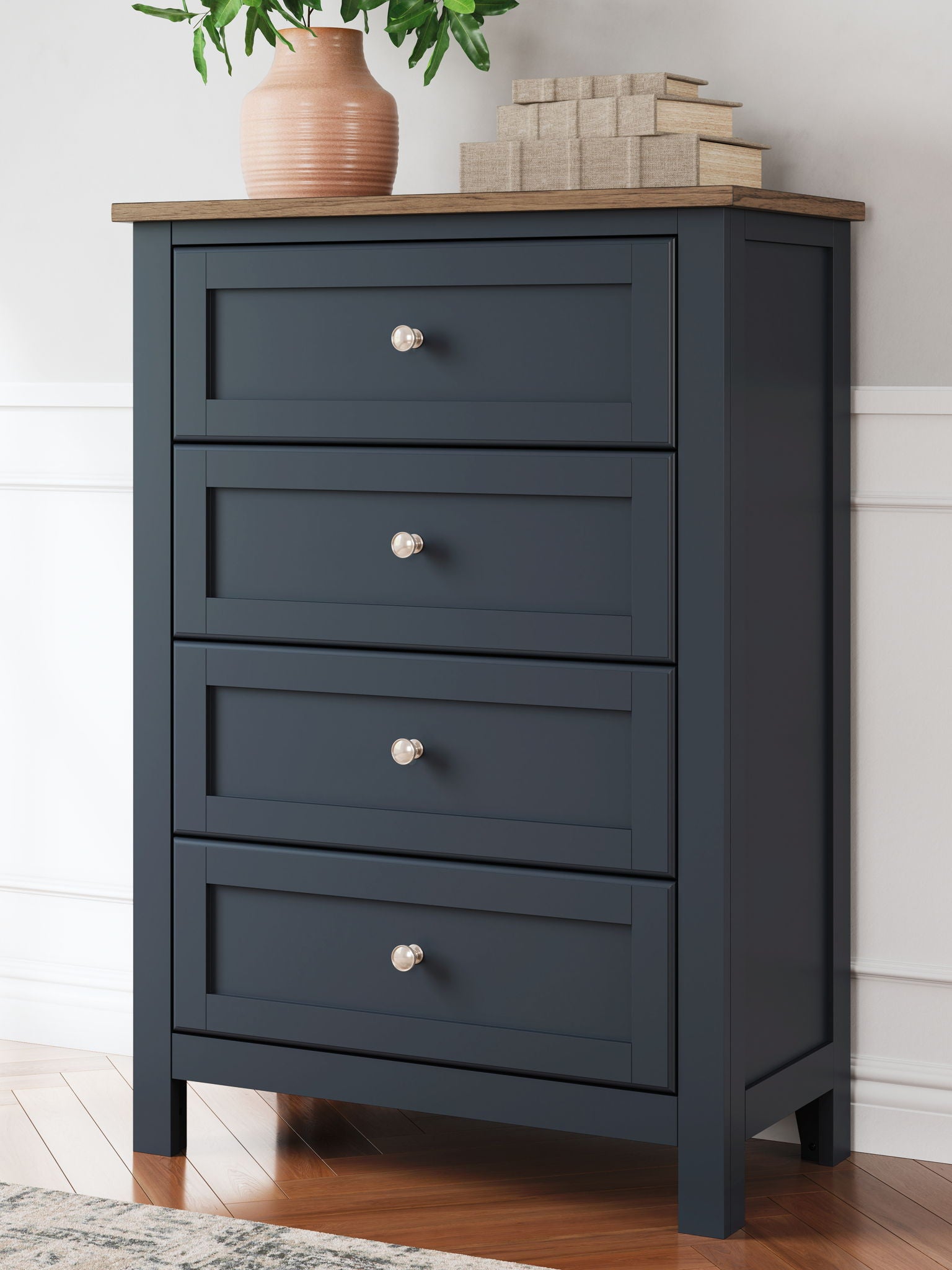 Landocken - Brown / Blue - Four Drawer Chest - Urban Living Furniture (Los Angeles, CA)