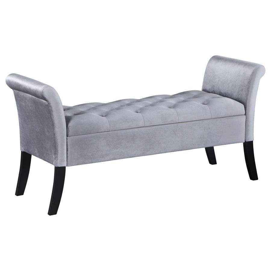 Farrah - Velvet Upholstered Rolled Arm Storage Bench - Urban Living Furniture (Los Angeles, CA)