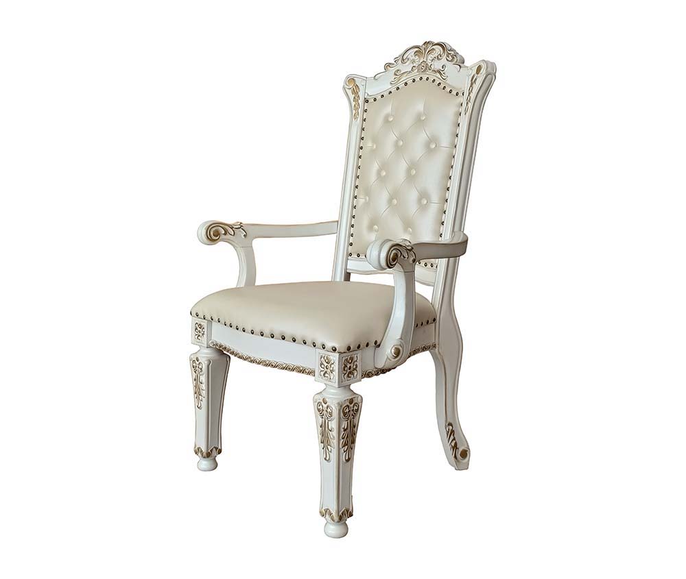 Vendom - Dining Chair (Set of 2) - PU & Antique Pearl Finish - Urban Living Furniture (Los Angeles, CA)