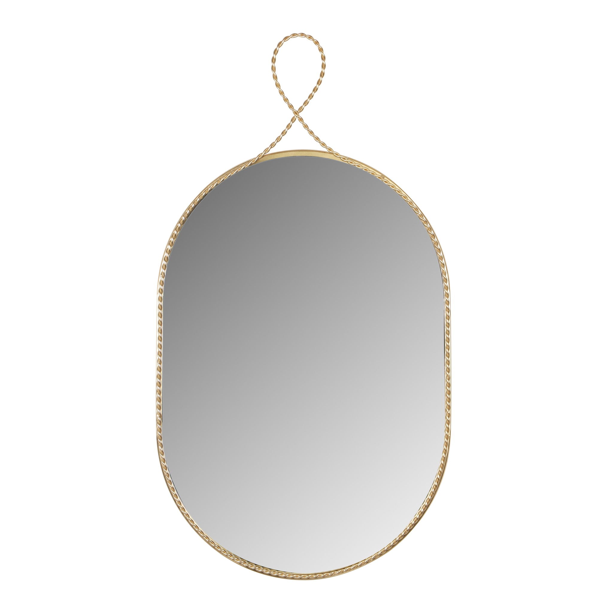 Ravina - Oval Wall Mirror - Braided Brass - Urban Living Furniture (Los Angeles, CA)