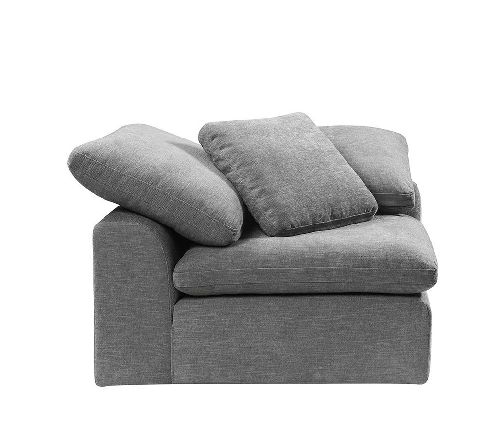 Naveen - Linen Modular Wedge With Pillow - Gray - Urban Living Furniture (Los Angeles, CA)