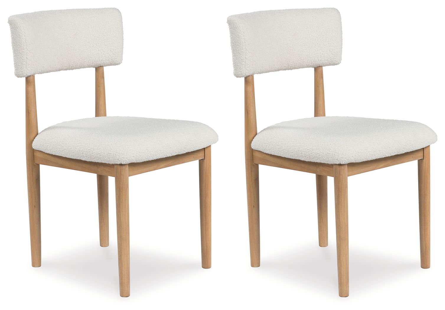 Sawdyn - White / Light Brown - Dining Upholstered Side Chair (Set of 2) - Urban Living Furniture (Los Angeles, CA)