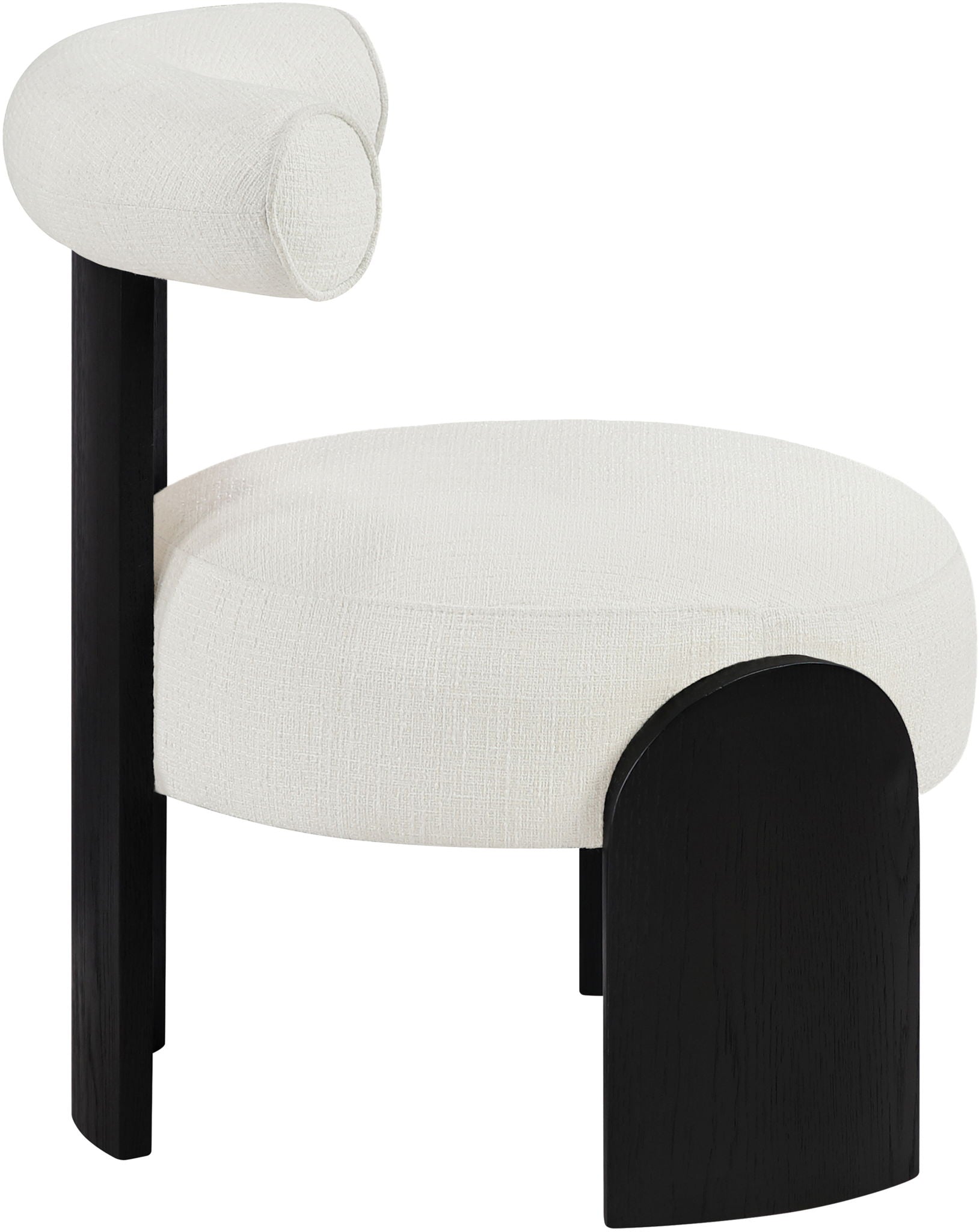 Calder - Linen Textured Fabric Upholstered Accent Chair - Painted Black Base - Urban Living Furniture (Los Angeles, CA)