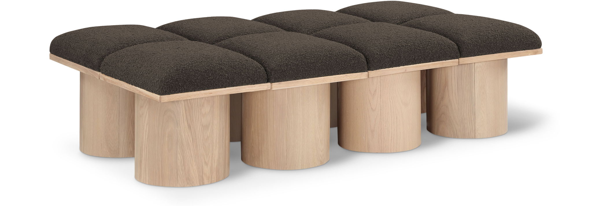 Pavilion - 8 Piece Modular Bench With Natural Base - Urban Living Furniture (Los Angeles, CA)