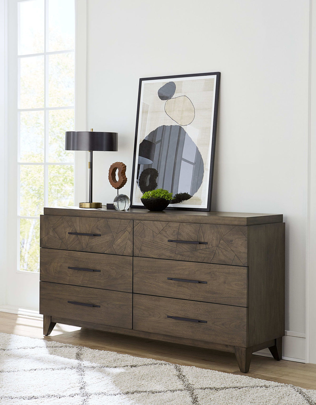 Broderick - Six-Drawer Dresser - Wild Oats Brown (2024)